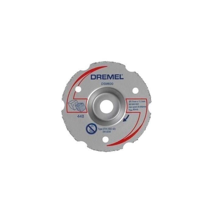 Dremel DSM20 Sierra Compacta | Disco de Corte Carburo Multiusos DSM600 | Cortes Rectos, Inmersión y al Ras en Madera