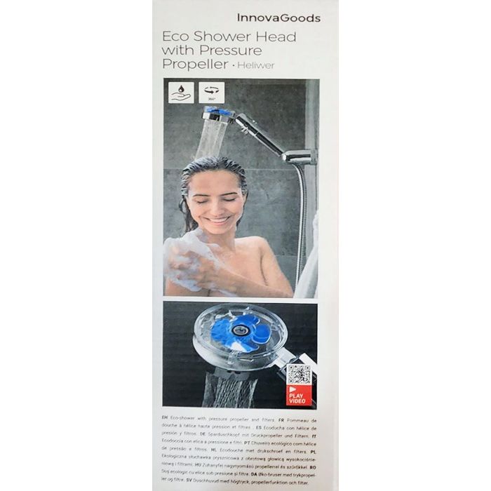 Ecoducha con Hélice de Presión y Filtro Purificador Heliwer InnovaGoods 1 Ecoducha con Hélice de Presión y Filtro Purificador Heliwer InnovaGoods 1
