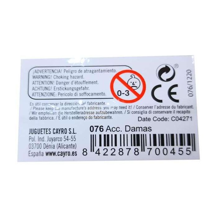 Cayro Accesorios de damas en caja de plástico 6x6x3 cm 3