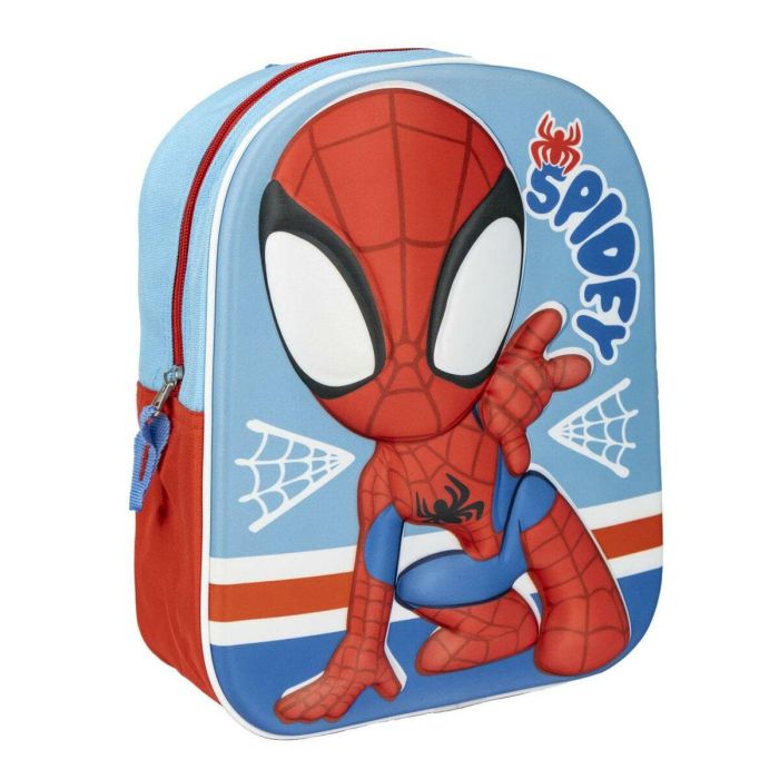 Mochila Infantil 3D Spidey Azul 5