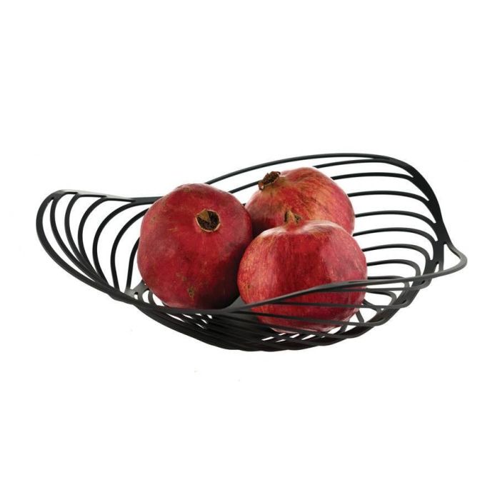 Alessi ACO03 B Trinity Cesto de Acero y Resina Negro 33cm - Frutero de Diseño por Adam Cornish 2