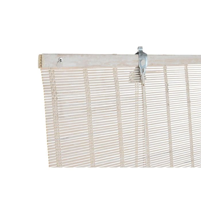 Estor Enrollable DKD Home Decor Barnizado Blanco Bambú 120 x 2 x 230 cm 3