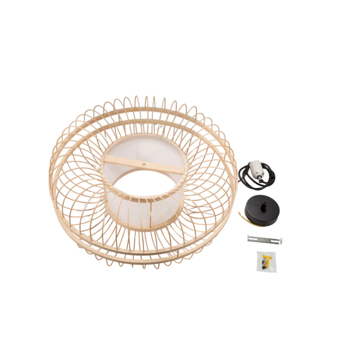 Lámpara Colgante "Burgas" [SKD-P80041] Estilo Natural/Mediterráneo/Boho-Chic Bambú