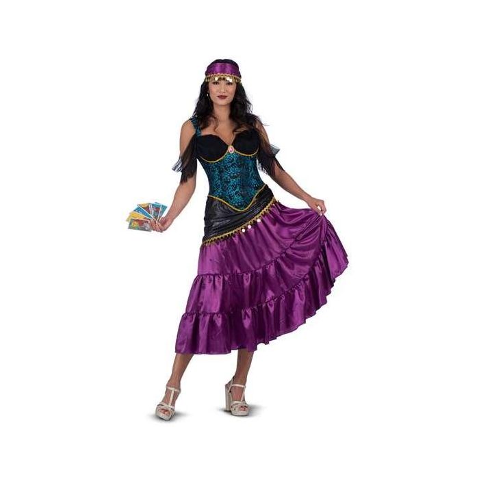Disfraz pitonisa misteriosa talla m (vestido, pañuelo para la cabeza y 6 cartas del tarot) 0 Disfraz pitonisa misteriosa talla m (vestido, pañuelo para la cabeza y 6 cartas del tarot) 0