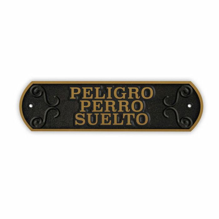 Placa Magnet & Steel Peligro perro Suelto 24 x 7,2 cm 1