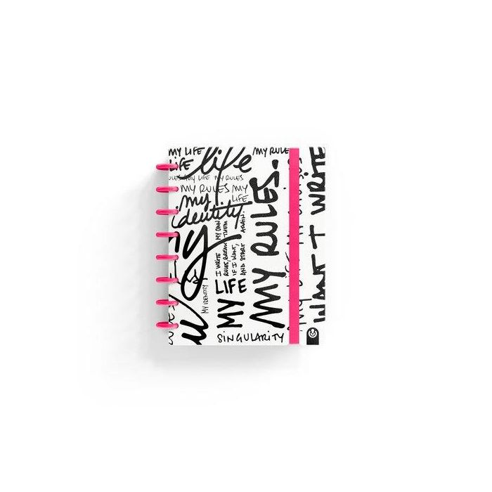 Carchivo Cuaderno Ingeniox Edit My Life A5 80H 100 gr Rayas Rosa Neón