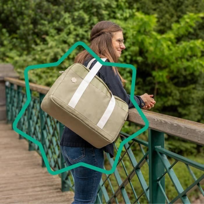 Bolso cambiador Badabulle Bowling - Gran capacidad 20L - Incluye cambiador y accesorios para cochecito, Oliva 2 Bolso cambiador Badabulle Bowling - Gran capacidad 20L - Incluye cambiador y accesorios para cochecito, Oliva 2