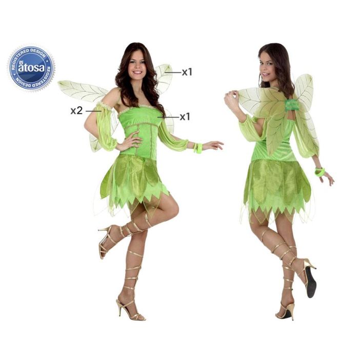 Disfraz para Adultos Th3 Party Verde Fantasía (3 Piezas) XL Disfraz para Adultos Th3 Party Verde Fantasía (3 Piezas) XL