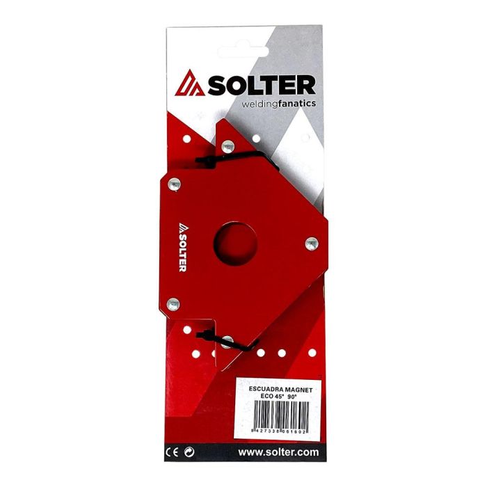 Solter Escuadra Magneto Eco 45° 90° 8,2x11,7x1,4cm Fuerza Tracción 11 kg Carpintería Metálica 1