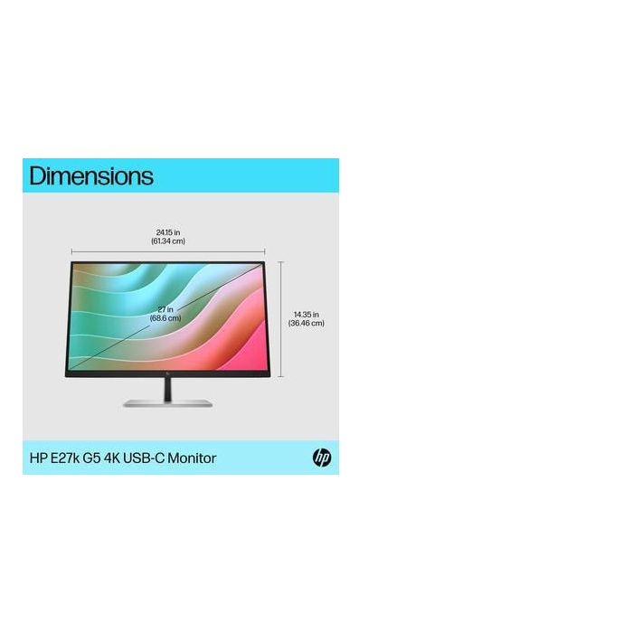 HP E27k G5 4K USB-C Monitor 17 HP E27k G5 4K USB-C Monitor 17