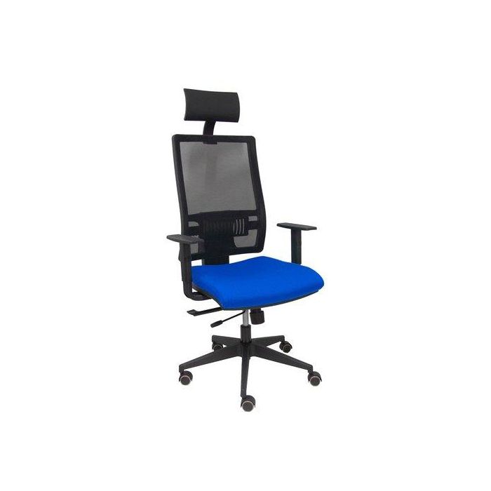 Silla Piqueras Y Crespo Horna Brazos Regulables Cabecero Incluido Mecanismo Traslack Apoyo Lumbar Respaldo Malla Transpirable Y Asiento Tapizado Bali Azul