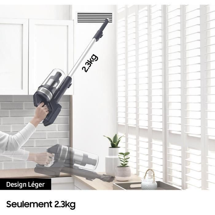 SAMSUNG VS15A6031R4 - Aspirador de barra 150 AW - Aspiración multiciclónica JET 60 - Filtración HEPA - Autonomía 40min 3 SAMSUNG VS15A6031R4 - Aspirador de barra 150 AW - Aspiración multiciclónica JET 60 - Filtración HEPA - Autonomía 40min 3