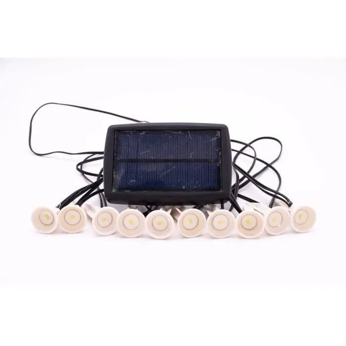 Galix Guirnalda 10 LED Solares para Exteriores - 5m - Luz Blanca Fría 3