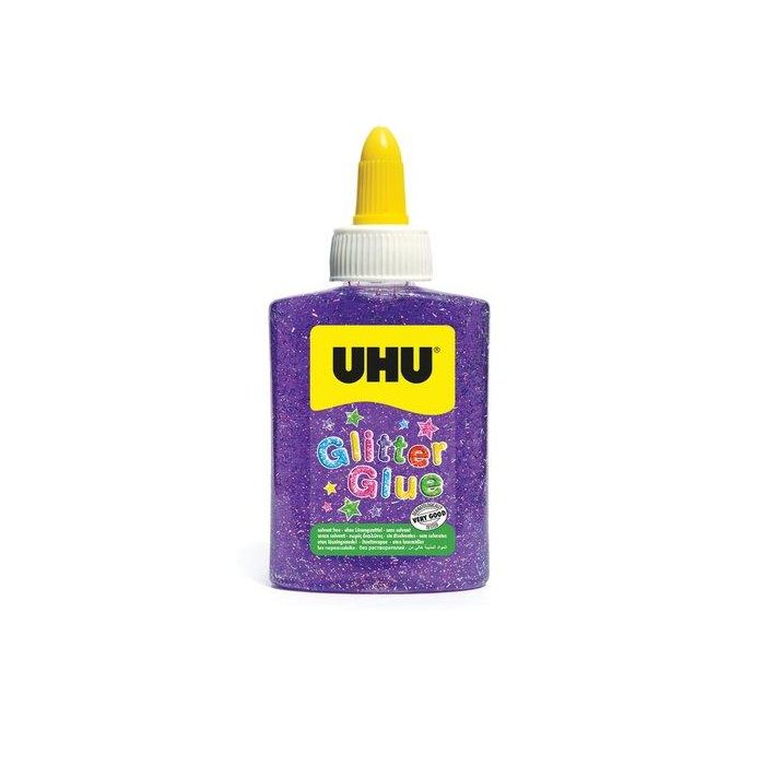 Cola Glitter Glue Uhu Bote De 88Ml Morado 6 unidades