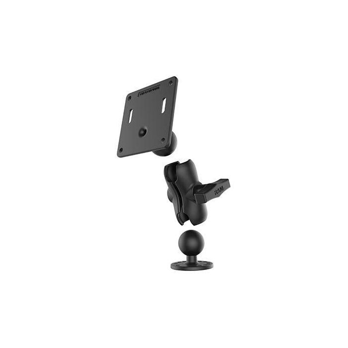 RAM Mounts RAM-101U-B-2461 - Montaje de Doble Bola con Brazo Corto, Placa VESA 75x75mm y Bola de 1.5 pulgadas 2