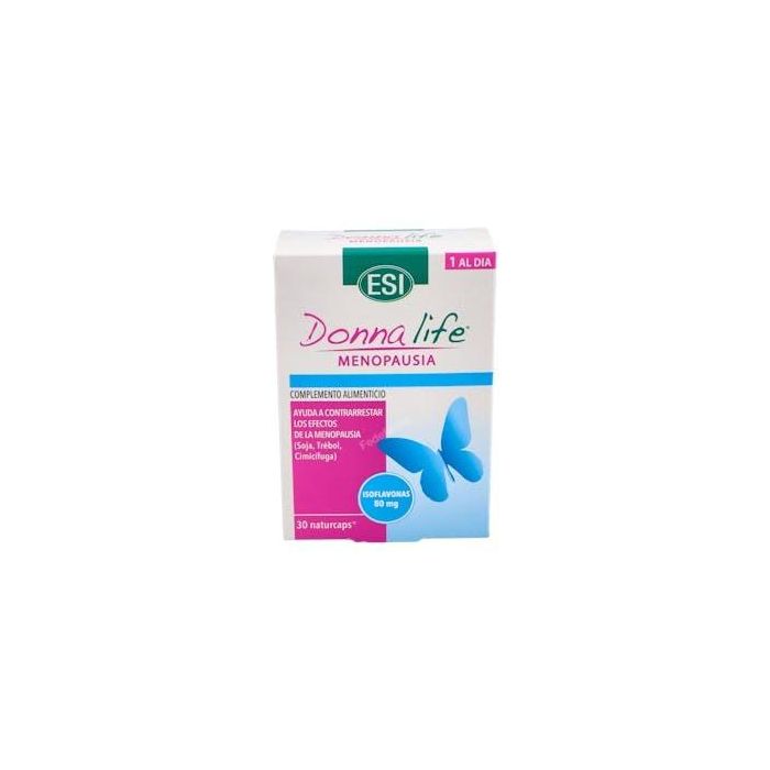 Donnalife 30 cápsulas para menopausia con isoflavonas de soja, trébol rojo, magnesio y vitamina B6