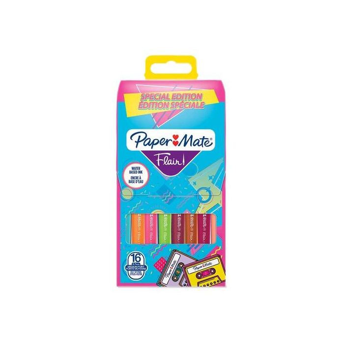 Rotulador Fibra Paper Mate Flair Orig.M (1,1) Retro Blister De 16