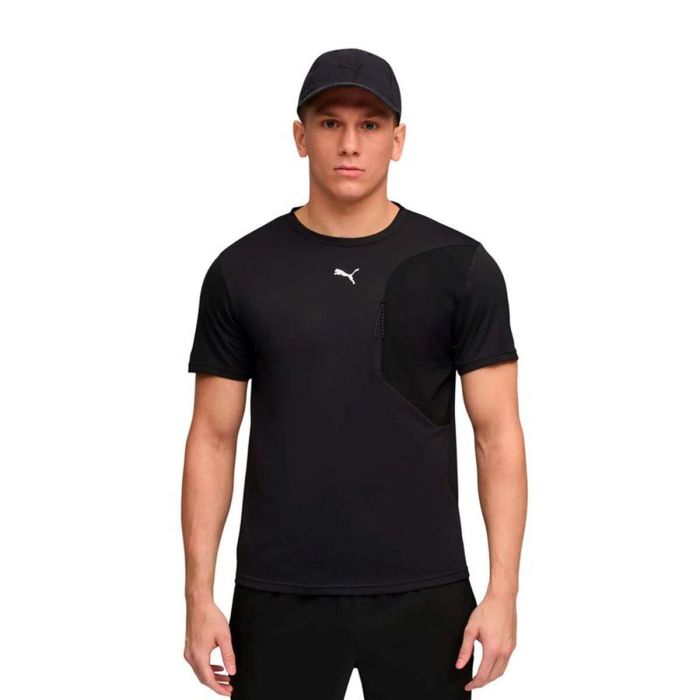 Camiseta de Manga Corta Hombre Puma M Flex Pocket Negro 14 Años 2