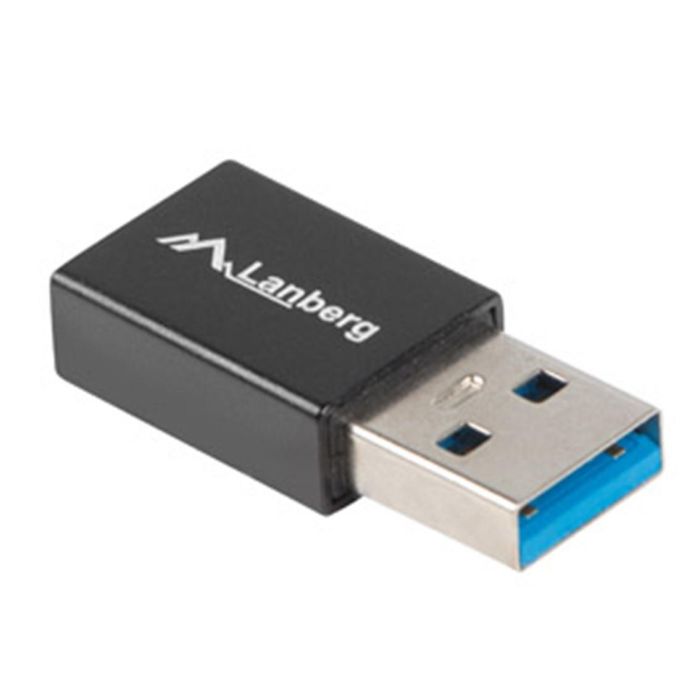 Lanberg Adaptador USB 3.1 Tipo C Hembra a USB-A Macho, Conector Negro 1 Lanberg Adaptador USB 3.1 Tipo C Hembra a USB-A Macho, Conector Negro 1