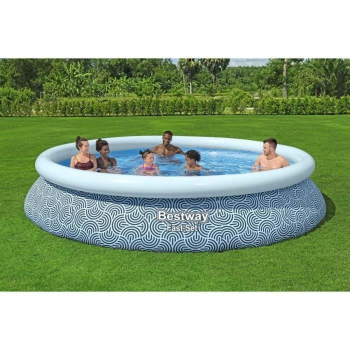 Bestway BES6941607364468 Kit Piscina Hinchable Fast Set Redonda 396x84 cm con Filtro de Cartucho y 1 Cartucho 5
