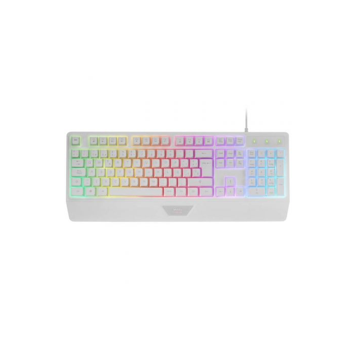 Teclado Gaming SemiMecánico Mars Gaming MK124/ Blanco