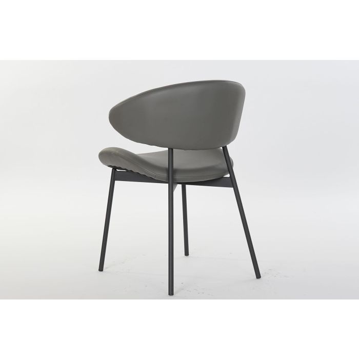 DKD Home Decor Silla Loft Gris 57 x 77 x 57 cm (2 Unidades) Metal Pu 4