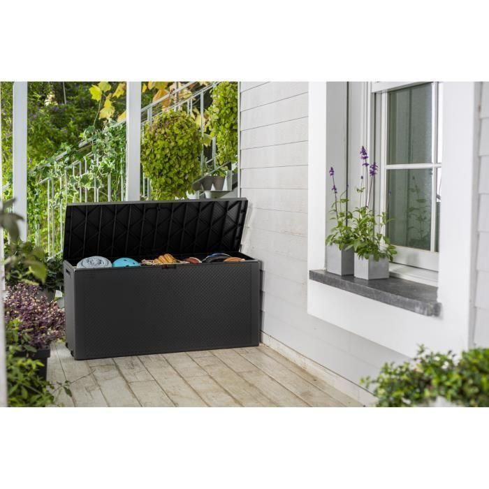 Keter Emily Arcón de Almacenamiento Exterior 277L Resina Antracita con Tratamiento Anti-UV para Jardín 2 Keter Emily Arcón de Almacenamiento Exterior 277L Resina Antracita con Tratamiento Anti-UV para Jardín 2