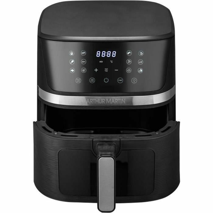 Freidora sin aceite - ARTHUR MARTIN - Airfryer 6,6 L - 1600 W - Pantalla táctil - 7 preajustes - Negra 1