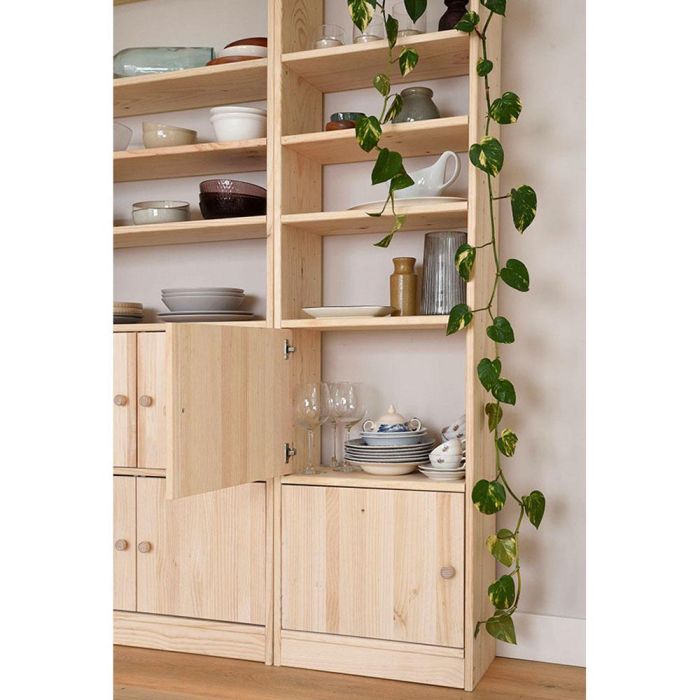 Astigarraga Puerta Gala para Estanterías 45 x 35.5 cm, Madera Natural, Incluye Tirador 2