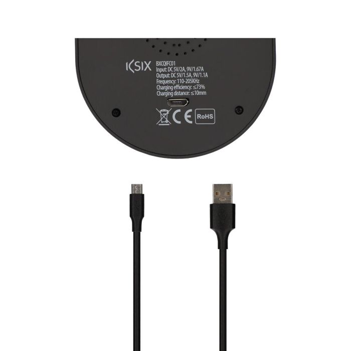 Cargador Inalámbrico para Smartphones Qi KSIX Negro 10 Cargador Inalámbrico para Smartphones Qi KSIX Negro 10