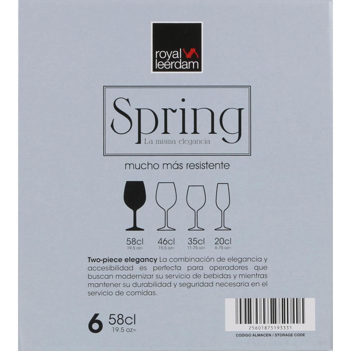 Copa de Vino Spring 58Cl - Royal Leerdam (6 Unidades) 3 Copa de Vino Spring 58Cl - Royal Leerdam (6 Unidades) 3