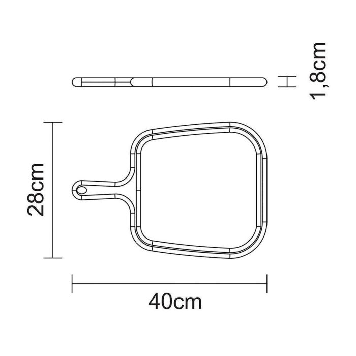 Tramontina Tabla para Asado de Madera Teca con Mango y Acabado Aceite Mineral 40 x 28 x 1,8 cm 4