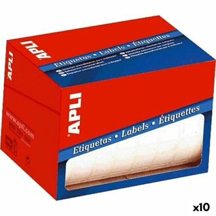 Etiquetas adhesivas Apli Blanco 25 x 40 mm (10 Unidades)