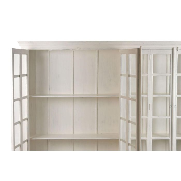 DKD Home Decor Vitrina Balines de Teca y Mango Blanca Decapé 270x43x244 cm con 8 Puertas y 6 Estanterías 6 DKD Home Decor Vitrina Balines de Teca y Mango Blanca Decapé 270x43x244 cm con 8 Puertas y 6 Estanterías 6