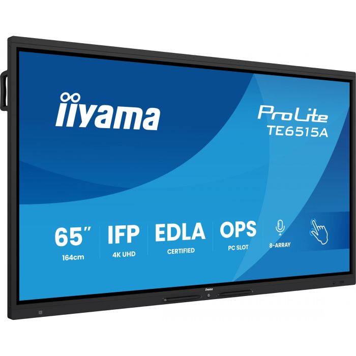 IIYAMA TE6515A-B1AG Monitor Interactivo 65" 4K UHD Google EDLA Android 14 IPS Táctil Antirreflejos USB-C