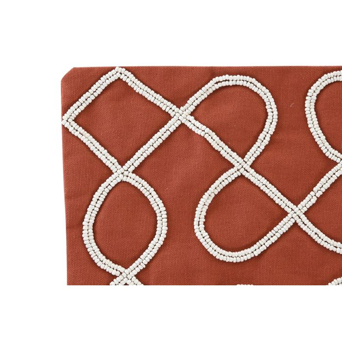 DKD Home Decor Funda de Cojín Rectangular 40x60 cm Color Terracota, Fabricada en Poliéster con Cierre de Cremallera 1