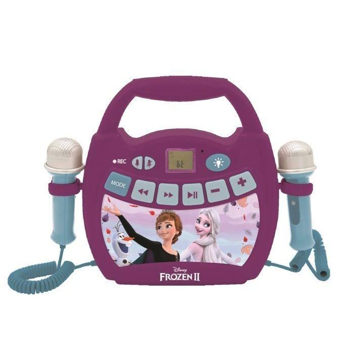Lexibook Karaoke Digital Portátil Disney Frozen MP320FZZ para Niños con Bluetooth y 2 Micrófonos
