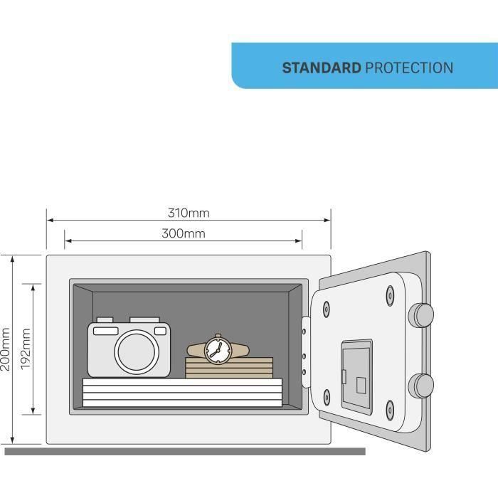 Caja Fuerte Electrónica con Alarma - YALE - YEC/200/DB2 - Pequeña 8,6L - Sirene 130 dB - 20x31x20cm 2