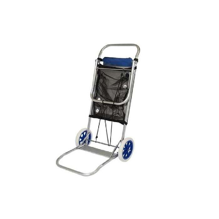 Color Baby Carro Portasillas de Aluminio con Mesa Convertible Integrada 52x37x105 cm, Fabricado con Tubo de Ø24mm, Plástico y Poliéster