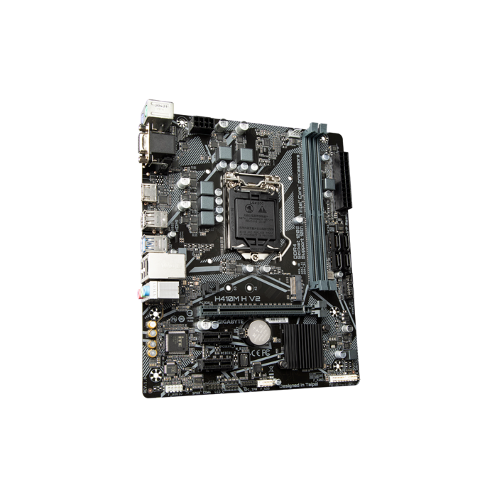 Gigabyte H410M H V2 G10 Placa Base Intel H410 LGA 1200 micro ATX para PC, compatible con procesadores Celeron, Core i3/i5/i7/i9 y Pentium 3