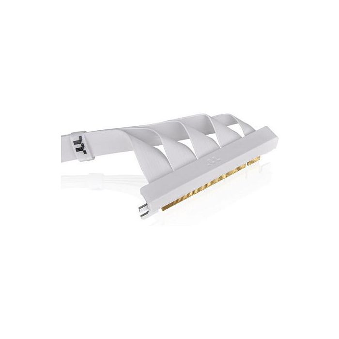 Thermaltake AC-077-CO6OTN-C1 Cable Extensor Riser PCIe 4.0 400mm (4 m) 90 Grados, Doble Angular, Blanco Snow, para Tarjeta de Video