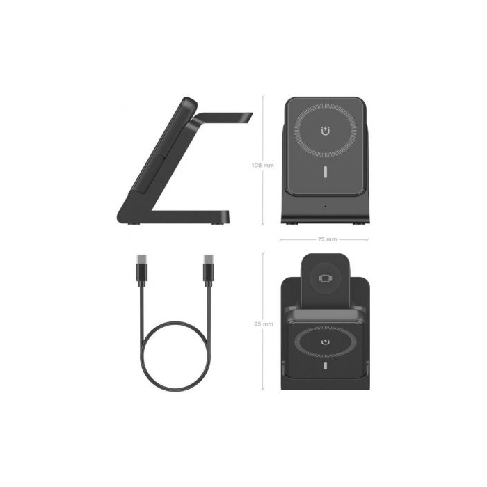 Estación de Carga Inalámbrica Qi Aisens ASCH-15W4WC064-BK/ 1xUSB Tipo-C/ 15W/ 5W/ Negro 4 Estación de Carga Inalámbrica Qi Aisens ASCH-15W4WC064-BK/ 1xUSB Tipo-C/ 15W/ 5W/ Negro 4