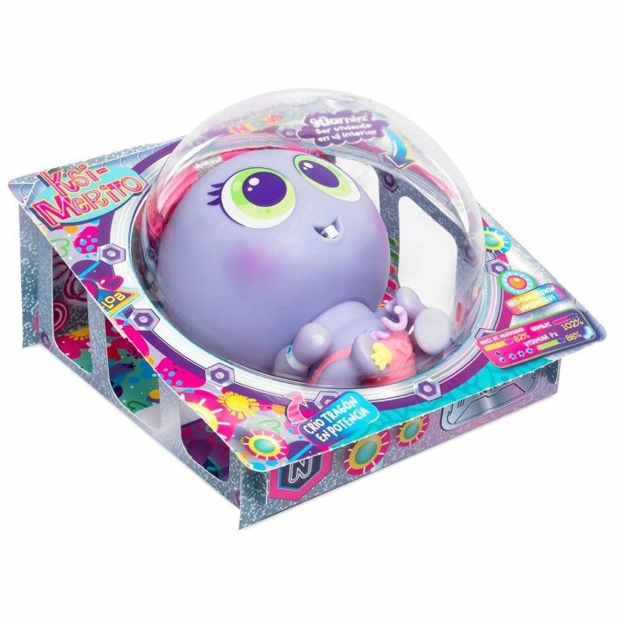 Ksimerito Isabelonga Niu Gen Morado - Muñeca Bebé Interactiva para Adoptar. Tamaño: 15,5x19,5x13,5 cm. A partir de 3 Años. 6
