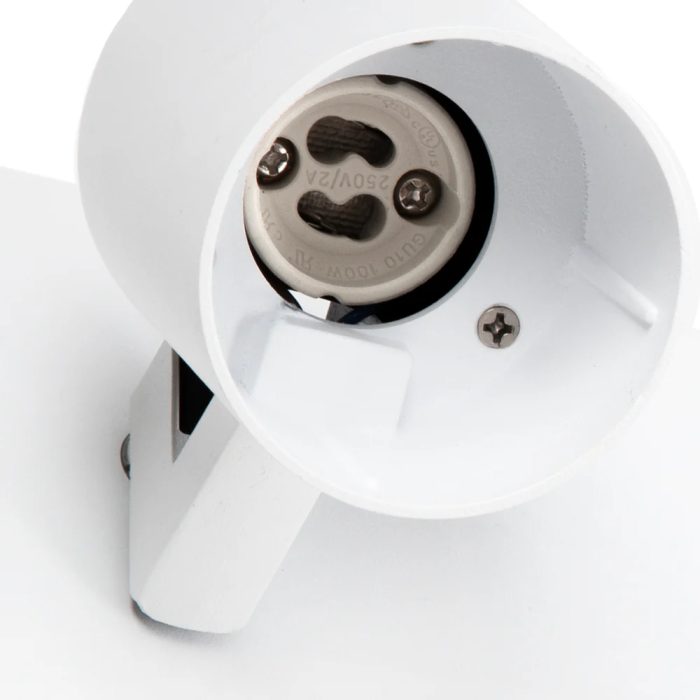 Lumiastra Aplique de Pared Orientable 2xGU10 Blanco Aluminio Interior Tiendas Hogar 3