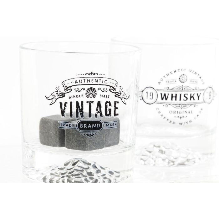 DKD Home Decor Vaso Loft de Cristal, 320 ml, Set de 6 Vasos Transparente y Gris Oscuro para Agua y Bebidas 1 DKD Home Decor Vaso Loft de Cristal, 320 ml, Set de 6 Vasos Transparente y Gris Oscuro para Agua y Bebidas 1