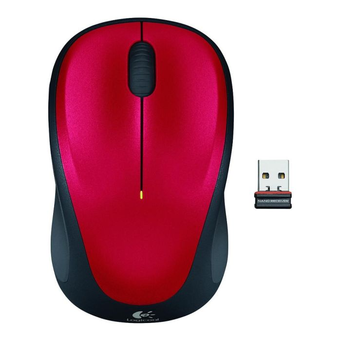 Logitech Ratón Inalámbrico M235, RF Wireless, Pila Alcalina, Color Rojo 0 Logitech Ratón Inalámbrico M235, RF Wireless, Pila Alcalina, Color Rojo 0