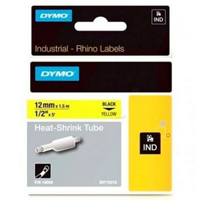 Cinta Laminada para Rotuladoras Rhino Dymo ID1-12 Amarillo Negro 12 x 1,5 mm (5 Unidades) 1 Cinta Laminada para Rotuladoras Rhino Dymo ID1-12 Amarillo Negro 12 x 1,5 mm (5 Unidades) 1