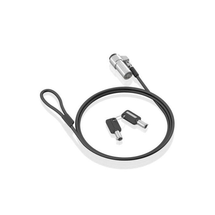 AISENS - CABLE DE SEGURIDAD TIPO NANO CON CERRADURA DE LLAVE PARA ORDENADOR, MONITOR, PORTATIL 1.5M