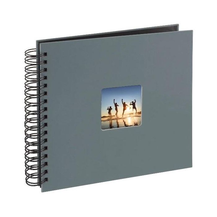 Hama 94879 Álbum de Fotos Fine Art Espiral Gris 28x24 cm con 50 Páginas Negras para 100 Fotos 10x15 2