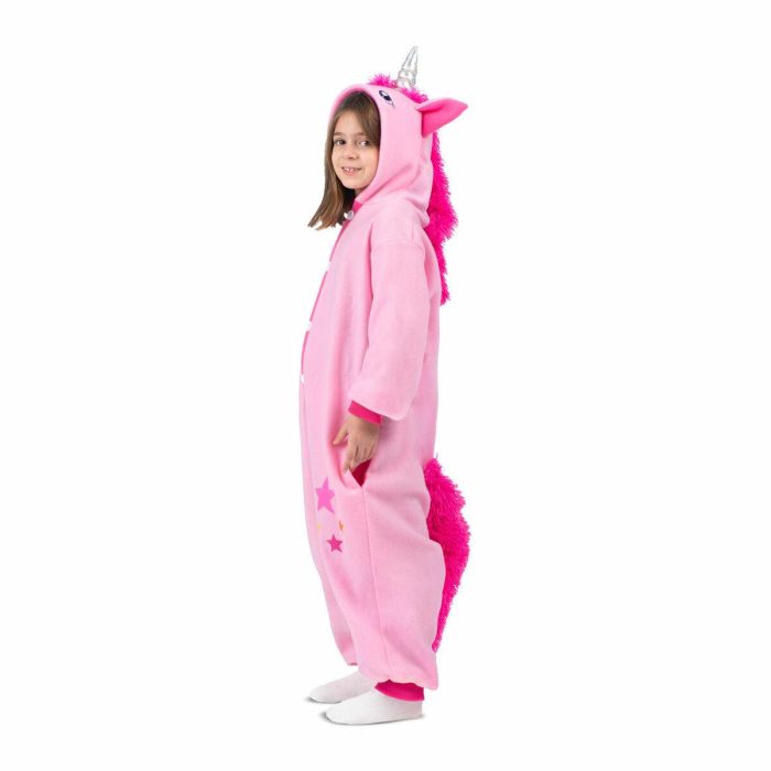 Disfraz unicornio rosa talla unica child (kigurumi con capucha y cola) 6